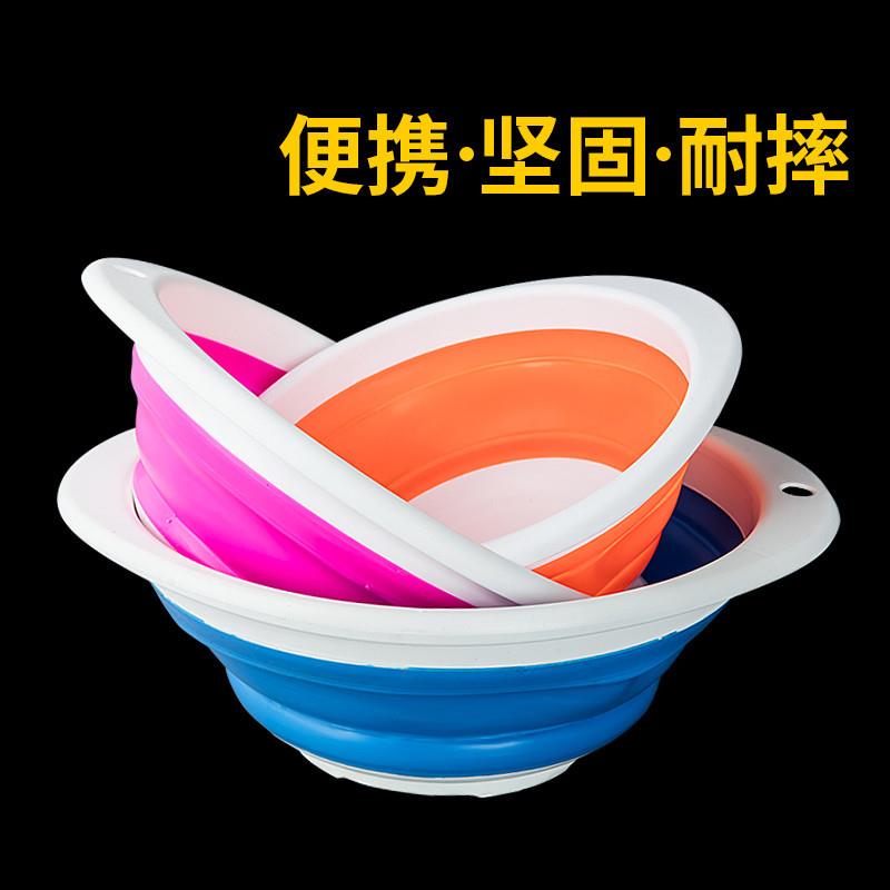 渔具可折叠式饵料盆钓鱼饵盆便携式拌饵盆搓拉饵盘鱼饵碗垂钓用品