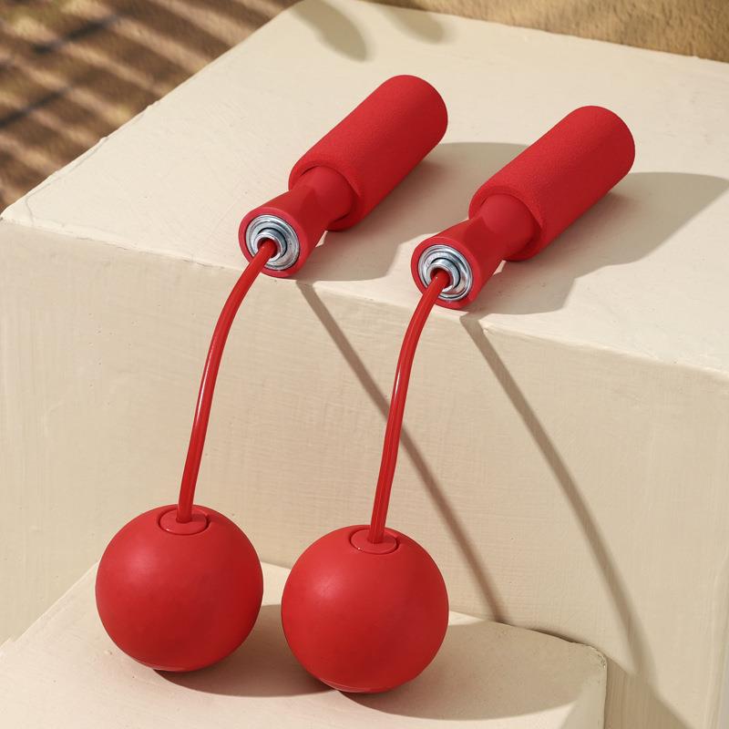 室内钢丝健身跳绳大小球绳两用负重无绳跳绳竞速跳繩健身