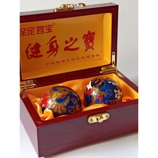 景泰蓝45-55mm保定铁球健身球手握保健球特产空心铁球老年人练手