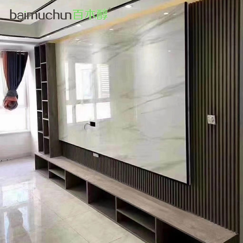 木格栅电视背景墙装饰板格桑板网红实木格栅板长城板凹凸型护墙板