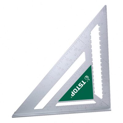 特斯铝合金三角尺加厚45大号角尺90度直角尺木工高精度装修工具