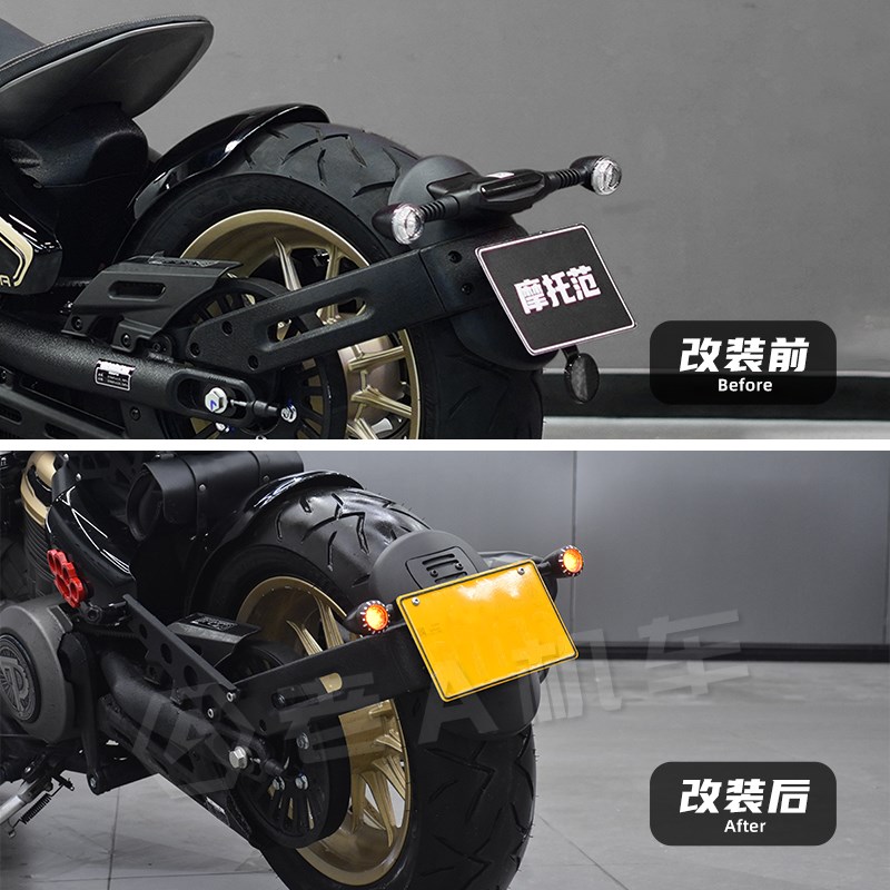 适用奔达拿破仑改装后盾三合一后转向灯复古LED刹车日行尾灯