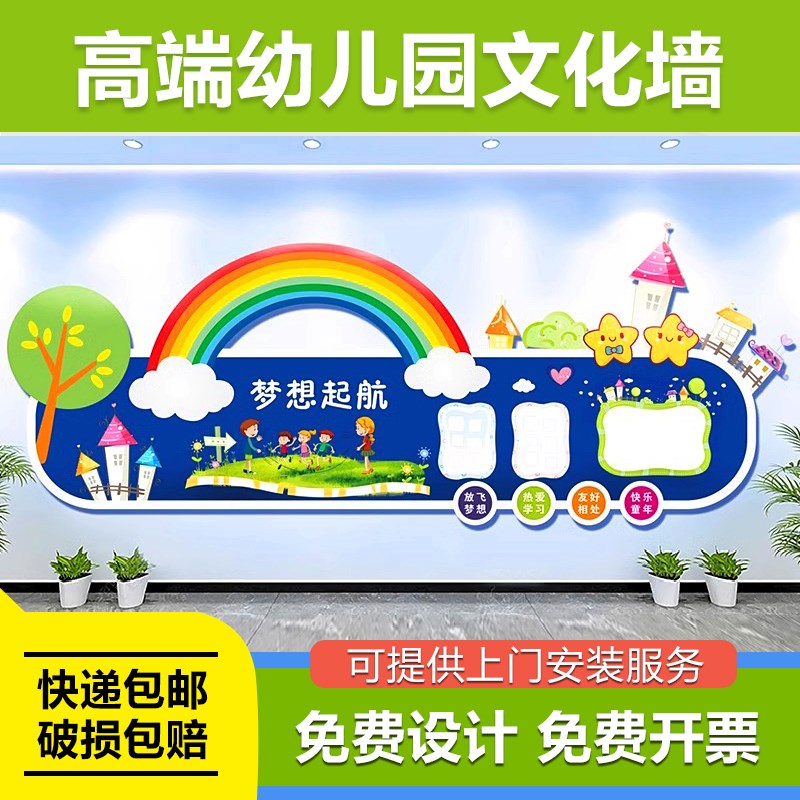 幼儿园简介背景墙面儿童风采展示照片墙装饰教室布置班级文化墙贴