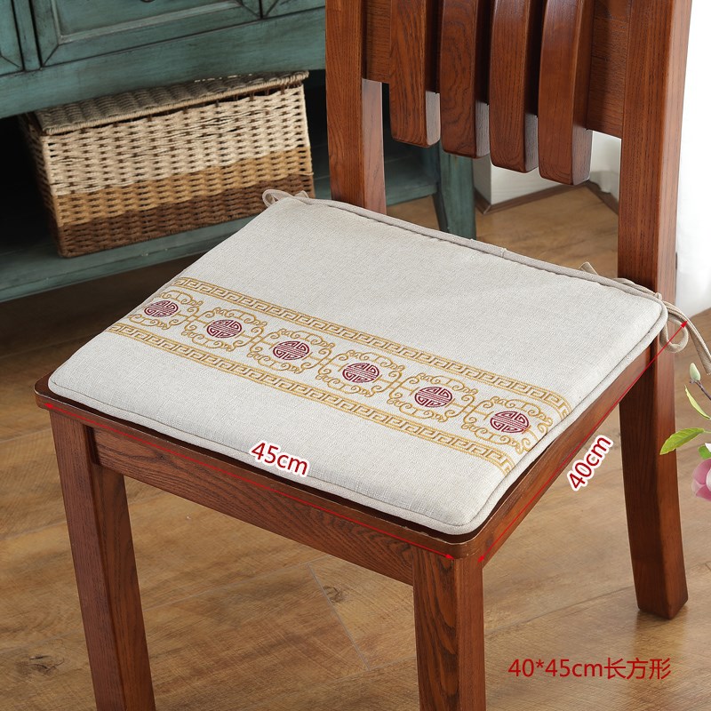 亚星 中式实木餐椅垫坐垫 餐桌椅子垫 秋冬加厚防滑椅垫可以拆洗