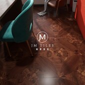 简漫复古中古风繁拼木纹砖客厅卧室仿实木砖哑光