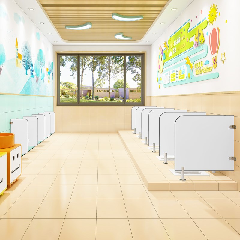 幼儿园厕所挡板防水隔板卫生间隔断儿童坐便蹲坑学校卫生间隔断板