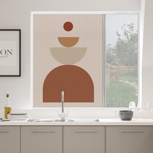 御曼全遮光隐形百叶窗折叠日夜两用防水帘遮阳透气纱推拉窗帘隔热