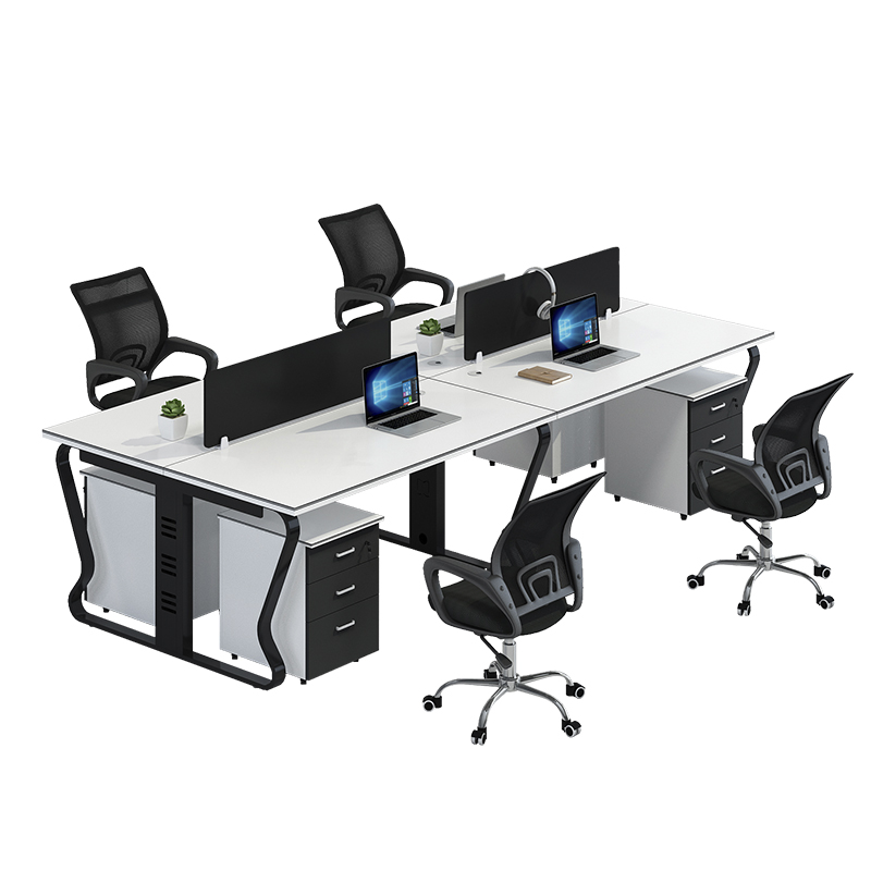 办公桌椅人位现代职员办公桌四人位员工办公家具办公室