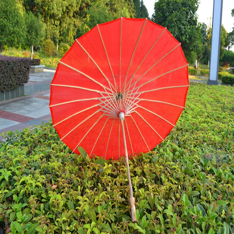 大红纯色co伞大号小号素面纯色伞工艺伞舞蹈伞表演伞油纸道具伞