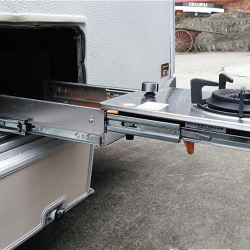 加长寸重型工业滑轨 7宽货柜机柜抽屉轨道 75cm房车抽屉三节轨