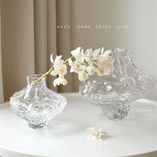 o规则远山玻璃瓶郁金香级感插瓶水培餐桌