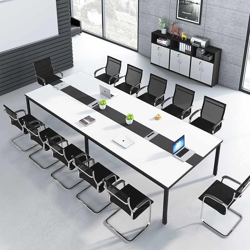 比典会议桌长桌现代小型洽谈培训长条办公桌椅办公室家具