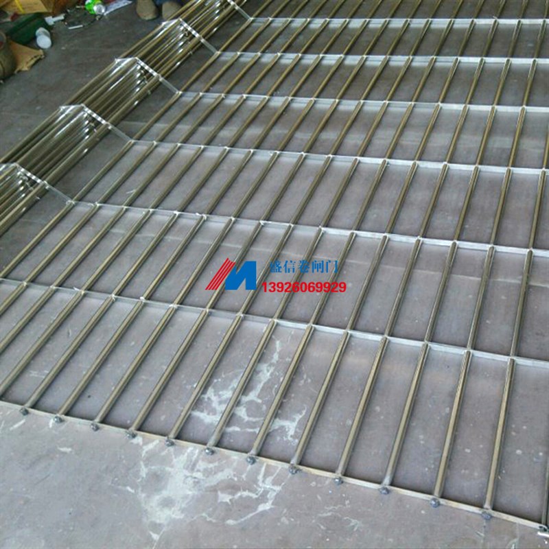 304不锈钢卷闸门 银行防盗卷帘门 电动 庭院车库不锈钢通花卷帘门