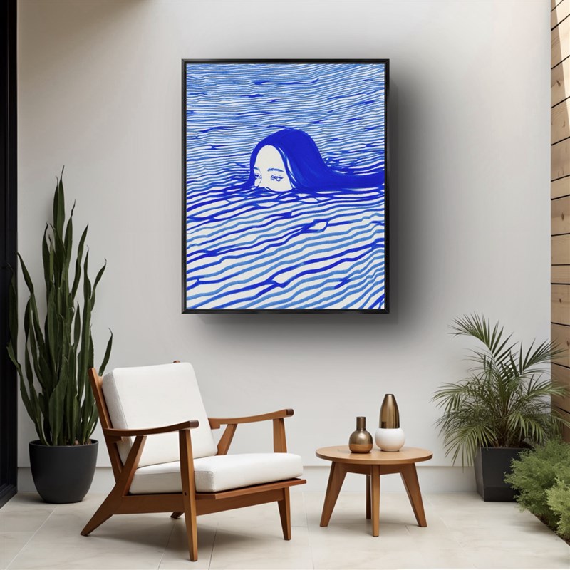 抽象艺术挂画卧室客厅民宿酒店装饰画壁画空白墙小众风格相框装裱