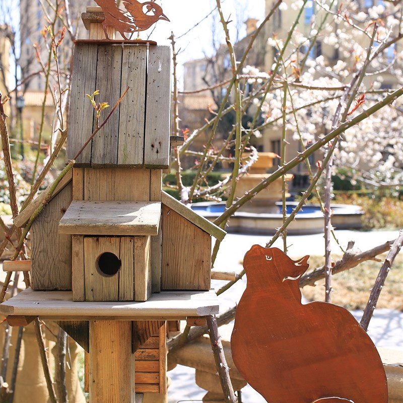 铁艺猫咪花插 地插围墙栅栏装饰品花园杂货 庭院装饰摆件园艺用品