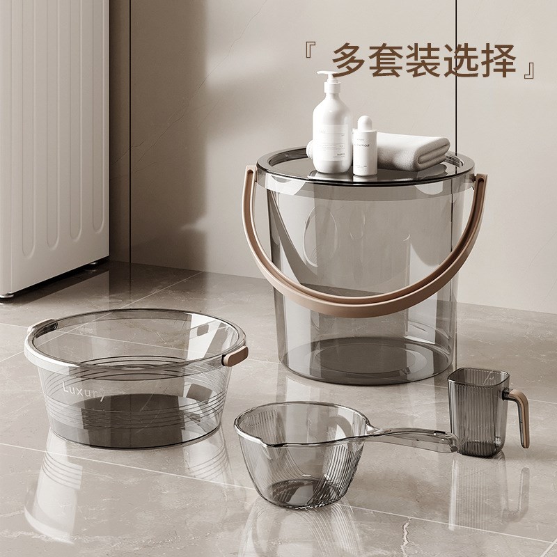 水桶学生宿舍用加厚塑料桶盆三件脸盆大号军训住校洗漱用品装