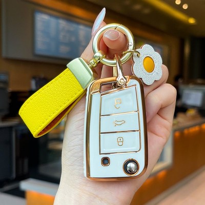 22款大众朗逸lu新锐五百万车钥匙新款万速腾专用汽车壳