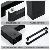 玻璃门木门大门现代玫瑰金黑钛金黑色方管拉手把手扶手