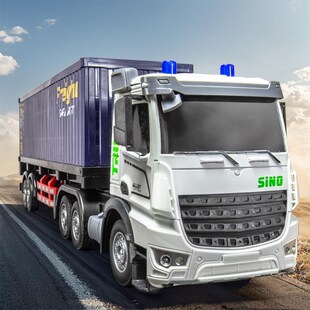 超大号遥控合金货柜拖车集装箱半拖挂大卡车男孩层运输汽车