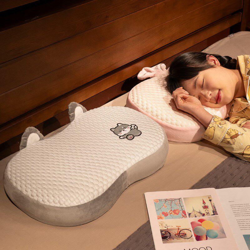 冰豆豆抱枕女生睡觉办公室专用学生宿舍床上记忆棉护腰枕头靠垫夏