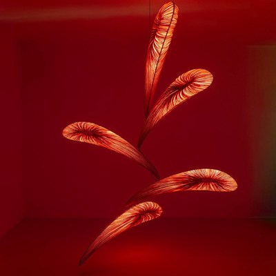 创意个性现代别墅复式楼梯客厅大厅挑跃层l酒店大堂鱼形吊灯