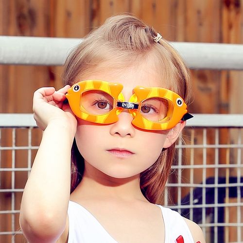 INTE儿童大框防水防雾泳镜休闲小孩男女童游泳眼镜装备潜水眼镜