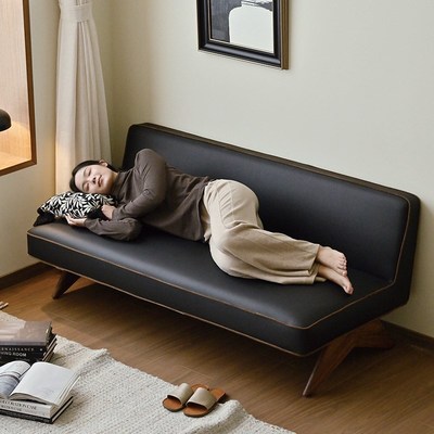 作壳ZO丹麦设计复古沙发现代客厅商用长凳侘寂风实木中古风