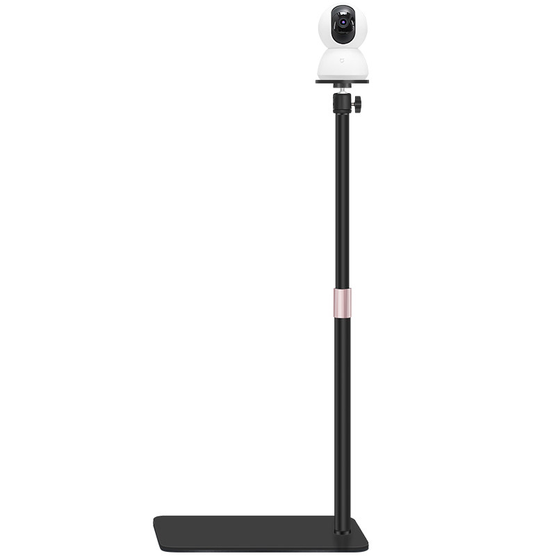 智能监控摄像头落地式支架伸缩调节软管架子通用底座室内免打孔便