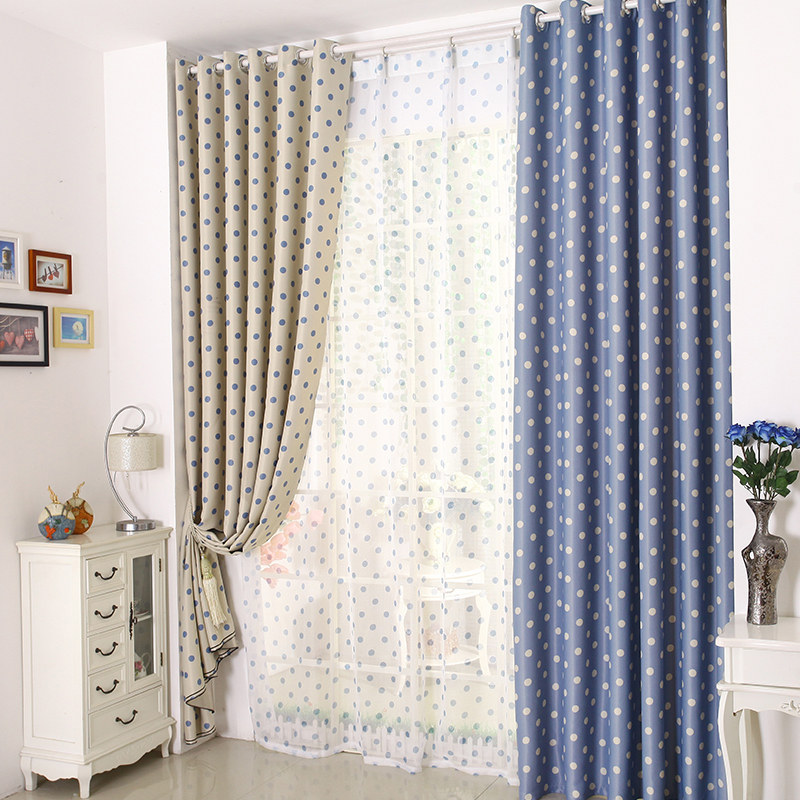 欧德罗窗帘成品遮光布料客厅田园卧室阳台定制全遮光窗帘布