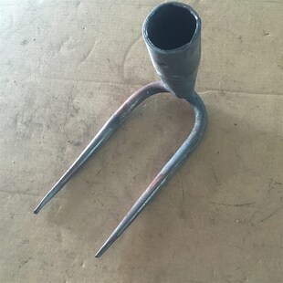 小锄头挖野菜种除草锄钉耙子二齿三齿农用撅头工具种菜锄镐