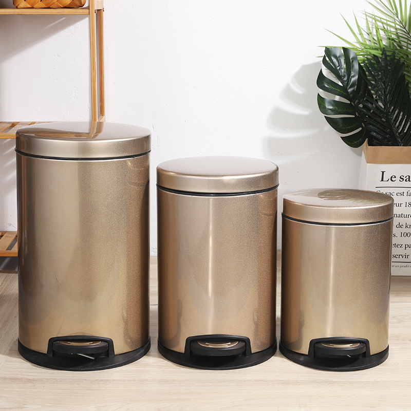 通用 L5L8LL20L不锈钢脚踩垃圾桶 不锈钢果皮桶 翻盖垃圾桶