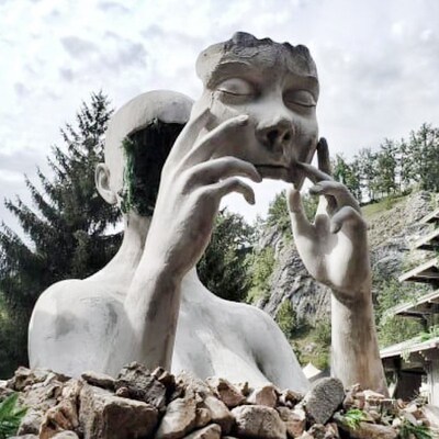 欧式物咖啡奶茶酒吧商场门头背景墙壁饰雕塑落地装饰