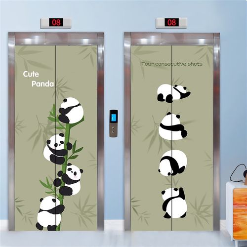 创意高级感电梯贴纸入户一梯一户门口装饰画布置家用美化贴纸画