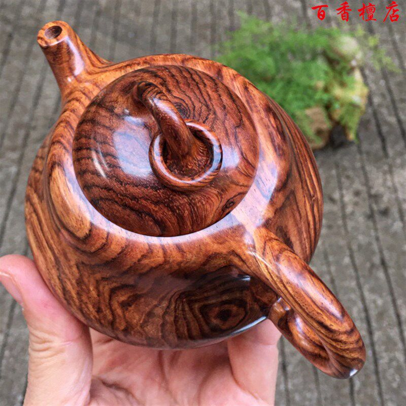南黄梨木雕老料油梨竹壶把把壶手把玩件文玩茶壶收藏西施壶