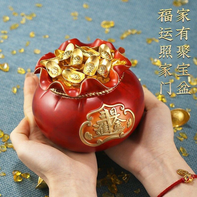 黄铜聚宝盆招财聚财彩铜存钱罐福袋钱袋店铺公司业送礼领导,家居饰品,国学摆件,淘宝优惠券,粉丝福利购,淘宝优惠卷