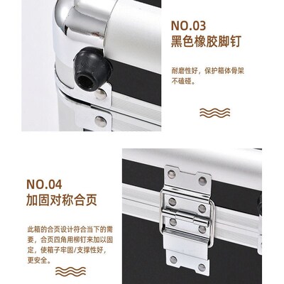 手提式铝合金工具箱保险箱子文件五金设备仪器箱多功能家用收纳盒