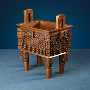 紫铜父戊方鼎铜鼎盛千秋家居办公室装饰品业乔迁礼品