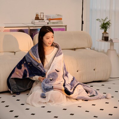 电热毯单人办公室加热暖脚毯子电热垫发热披肩盖腿暖身盖毯小尺寸