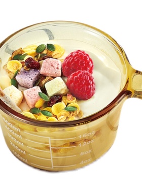 康宁量杯IION加厚玻璃容器家用带刻度牛奶杯烧杯微波炉加热