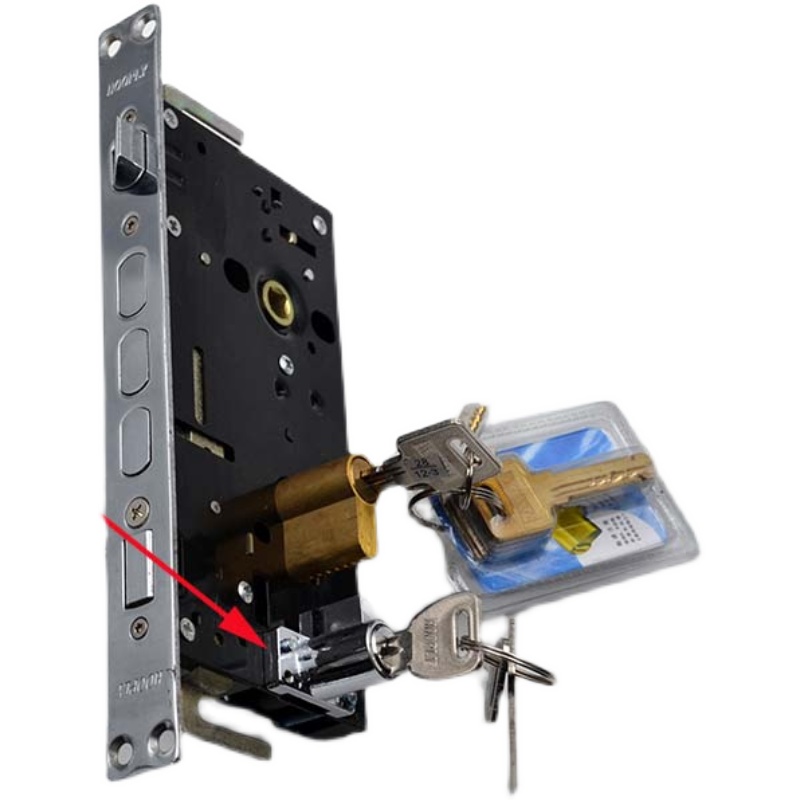 2把钥匙锁芯人管理锁具危险品库防盗门2X2锁体2个锁芯把手