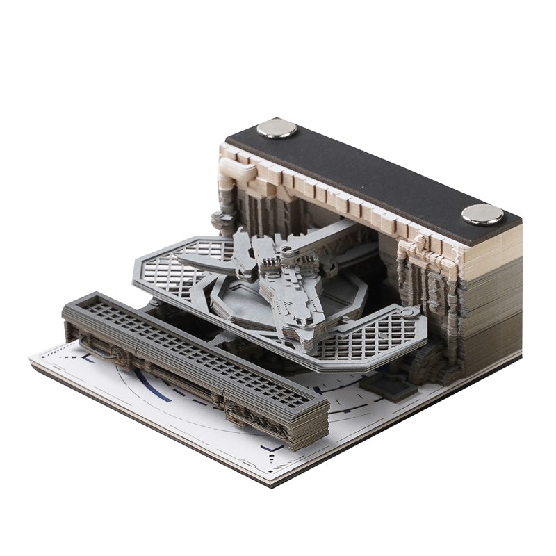 拯救者号立体3d便签纸雕艺术品2023年日历周历异形手撕卡片