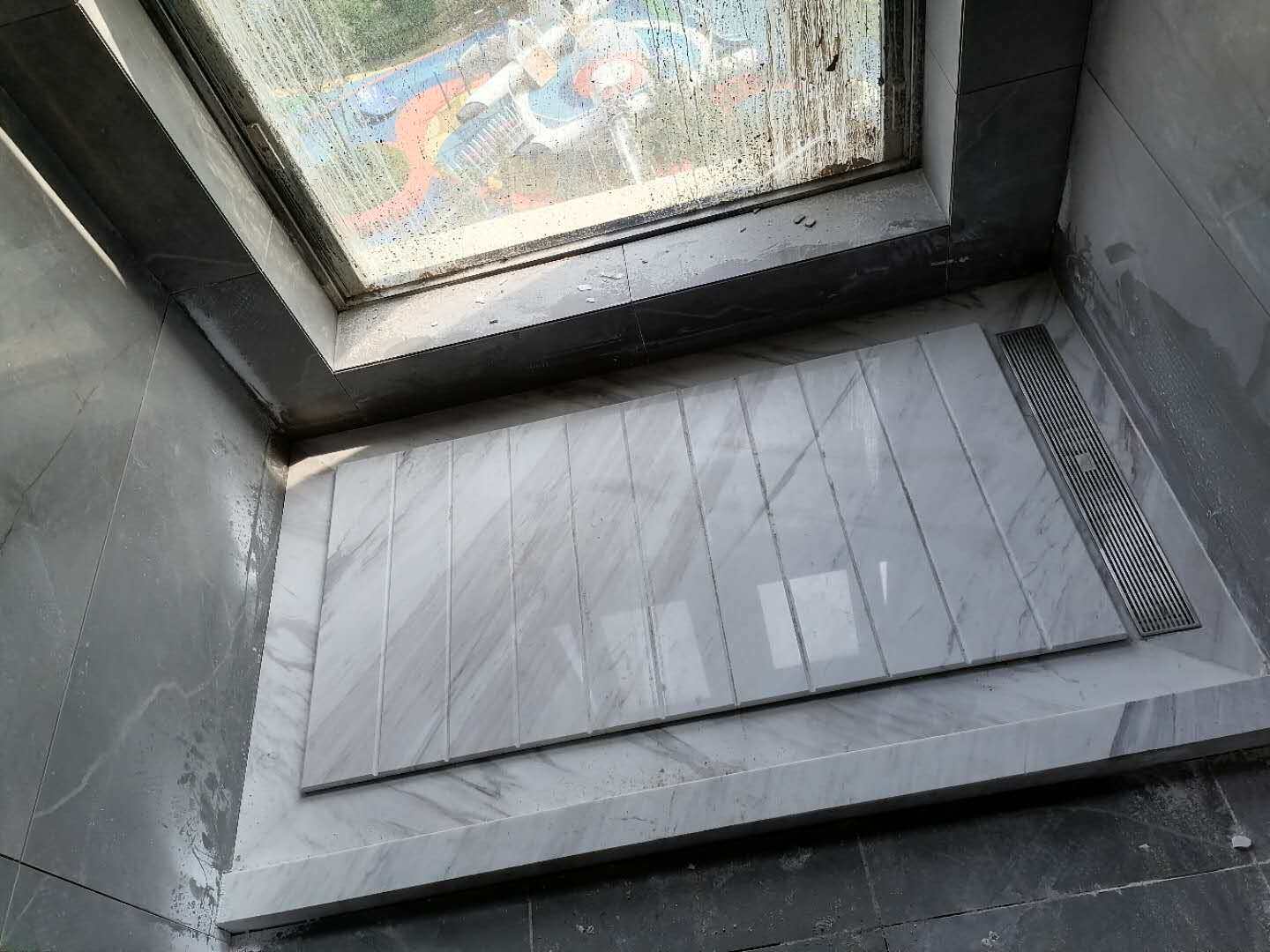 苏州过门石台飘背景墙挡水条防滑石天然造大理石