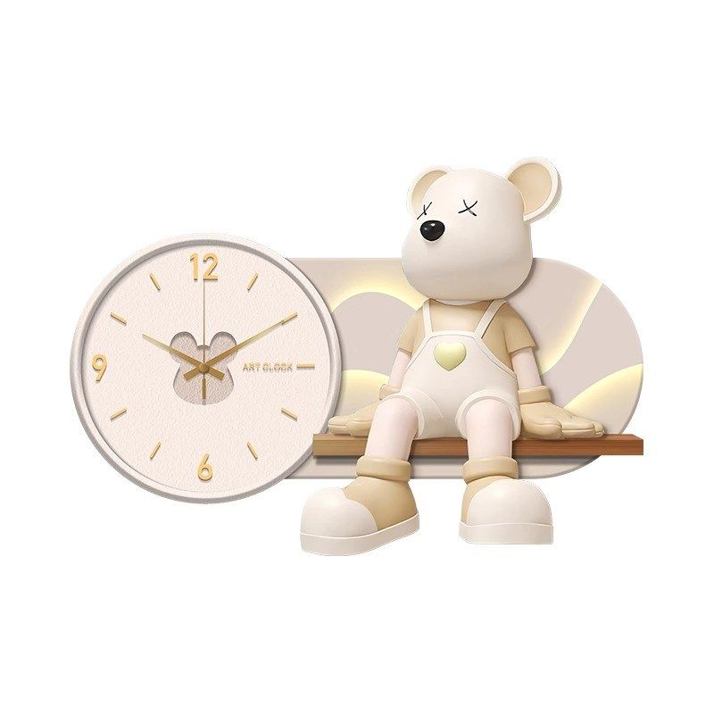 LD挂钟新款装饰画发光暴力熊客厅挂画钟表静音卧室壁灯,家居饰品,氛围画/灯画,淘宝优惠券,粉丝福利购,淘宝优惠卷