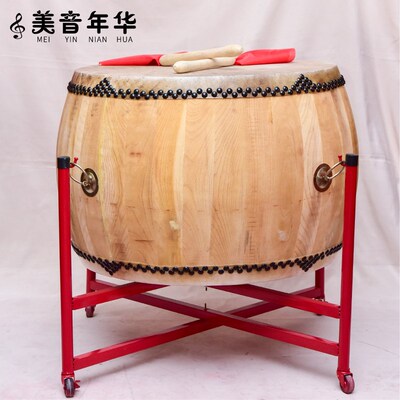 正宗黄牛皮鼓椿木战鼓白茬鼓白坯堂鼓牛皮大鼓本色鼓