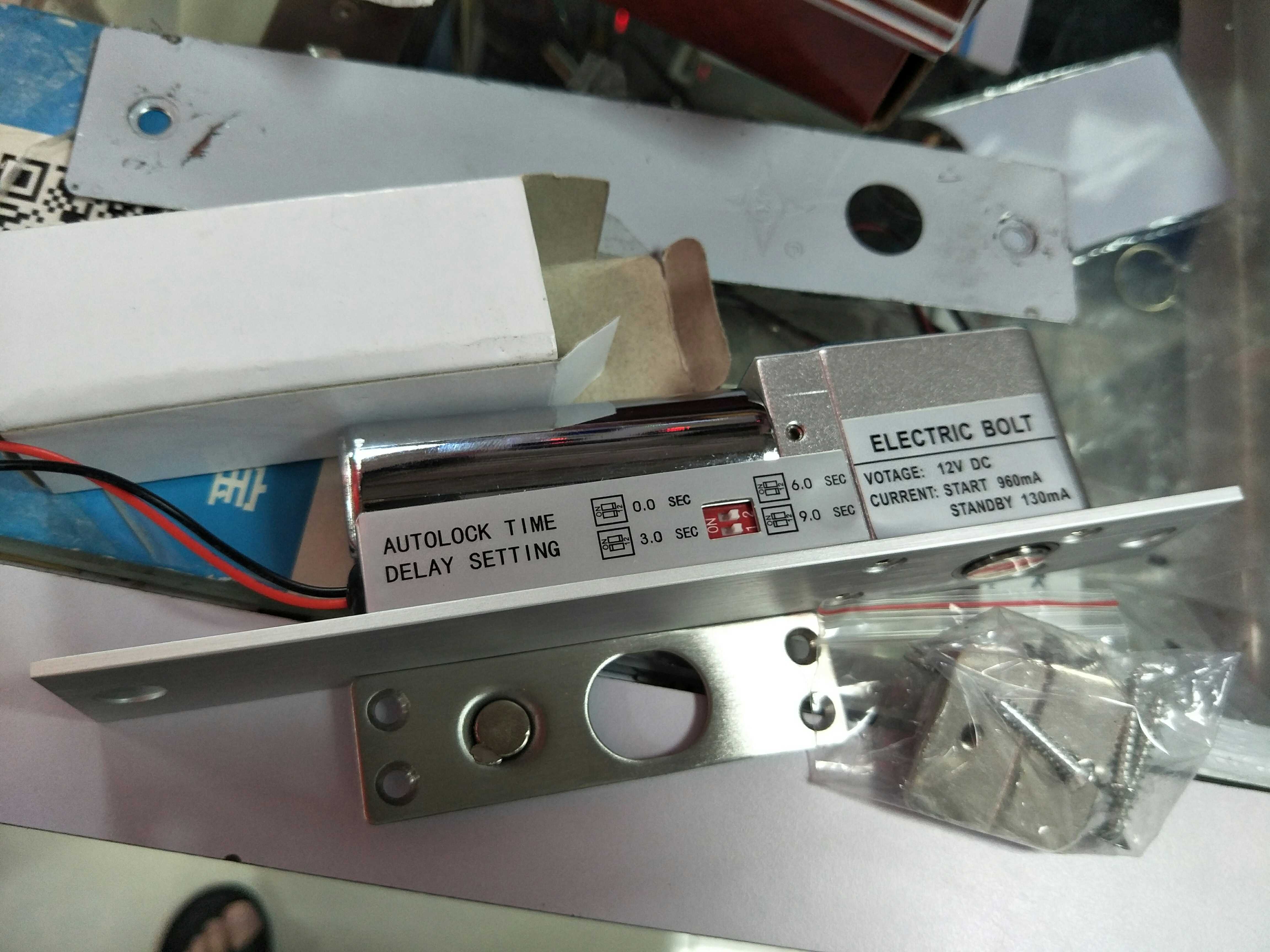 二线低温带延时电插锁 安星XL071玻璃门上有框锁  门禁电控锁