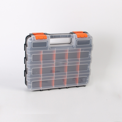 12寸双b面开塑料手提式零件盒工具箱螺丝配件分类盒元件盒27322