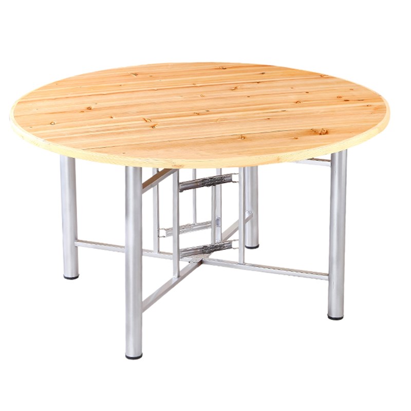 大圆桌圆桌面g可带玻璃转盘折叠桌架餐饭食堂乡村家用流动酒席桌