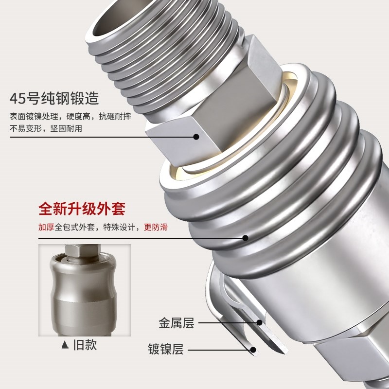 气管快速接头气泵接头配件大全空压机风F炮C式自锁快插气动工具8m