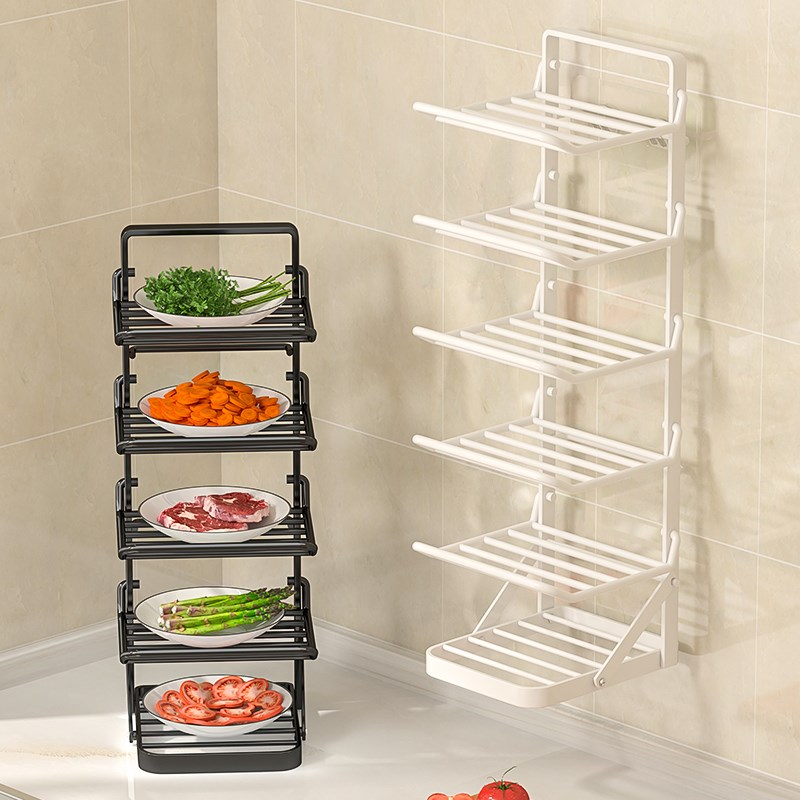 备菜架可折叠g厨房配菜盘碗碟收纳架壁挂台面放菜架子火锅备菜神