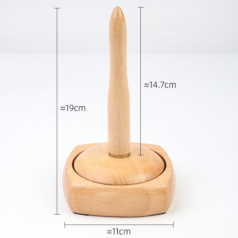 毛线轴转动e的毛线轴绕线轴放线架纱球管家提花钩编实木质编制工